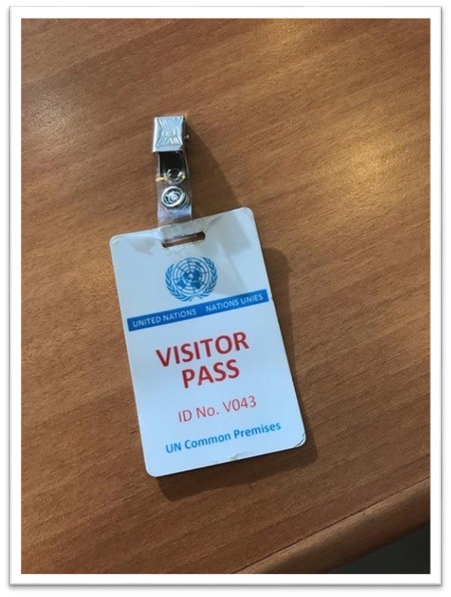 A visitor's pass.