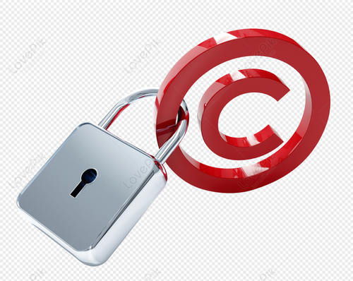 Ett blad och symbolen för copyright